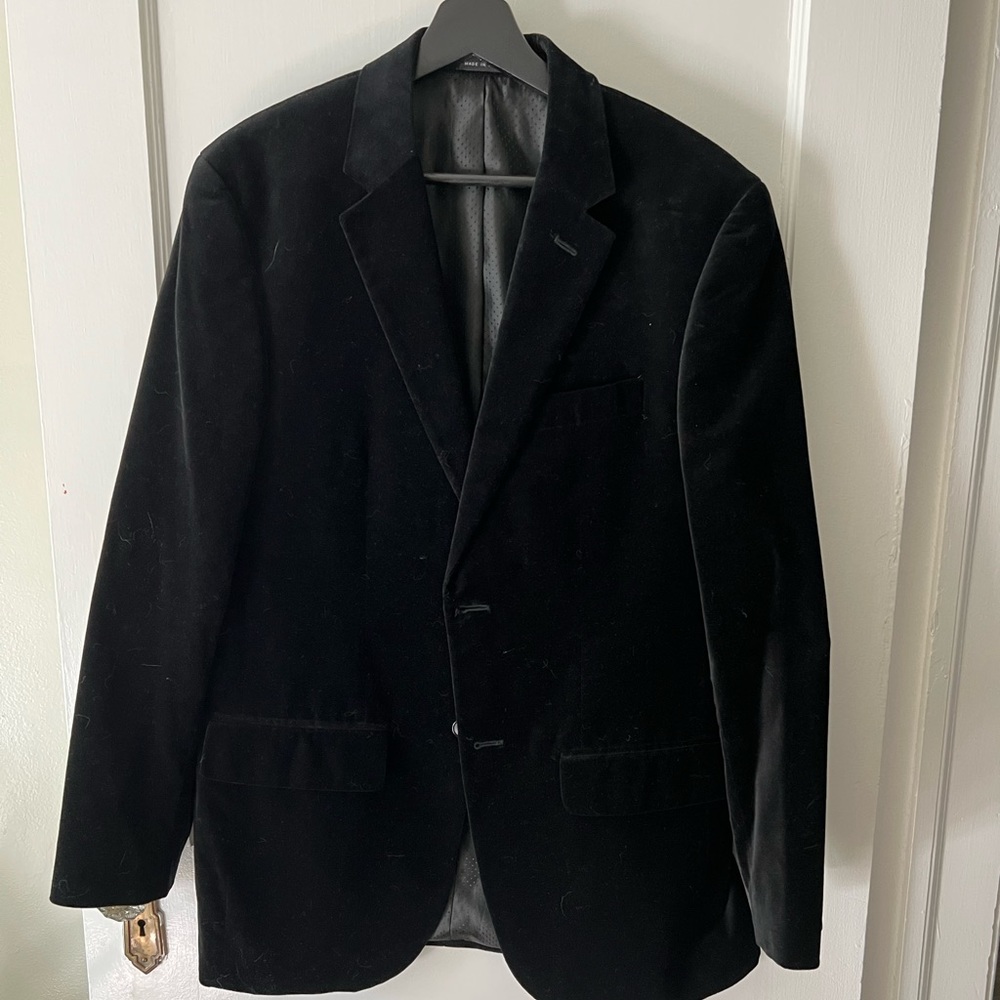Black velvet blazer, worn one time. Perfect condition.